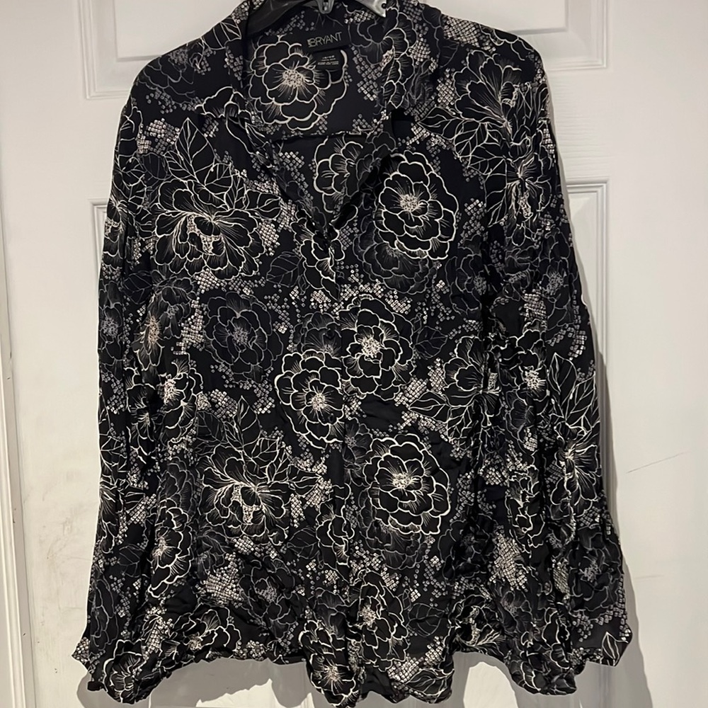 Woman’s silk button down blouse